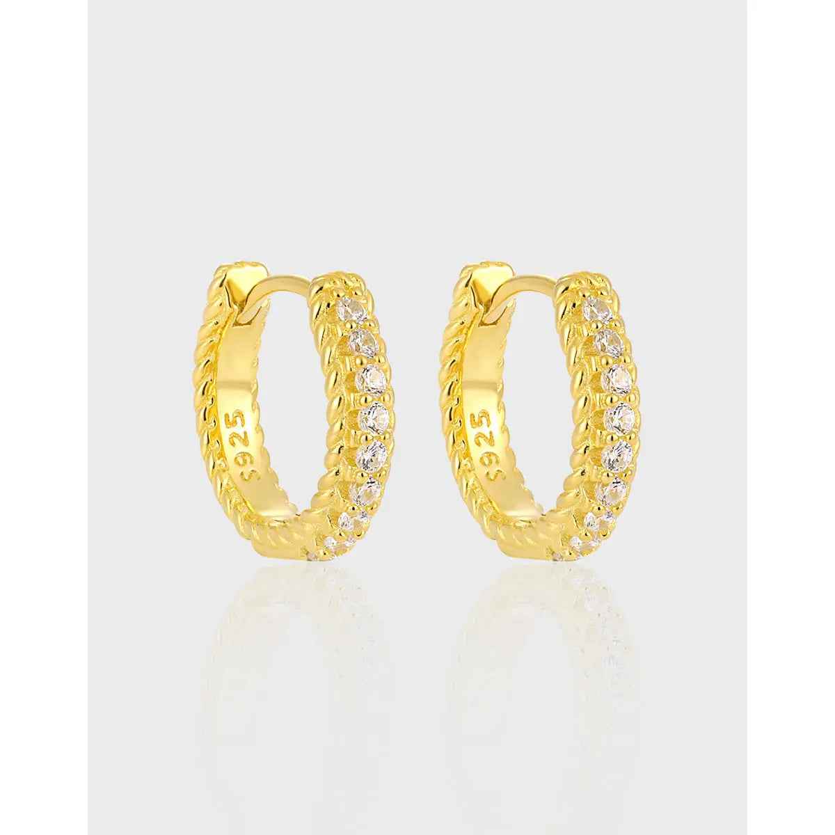 Luxury Silver Huggie Earrings