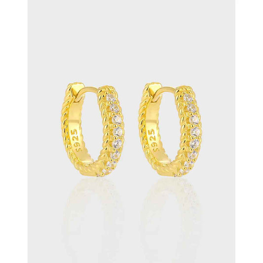 Luxury Silver Huggie Earrings