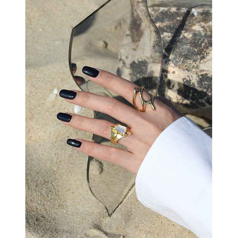 Aurora Silver Crystal Ring