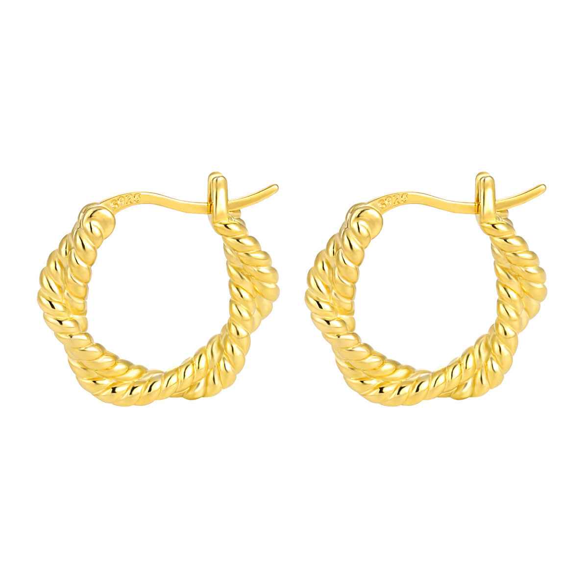 Echo's Winding Silver Hoop Earrings