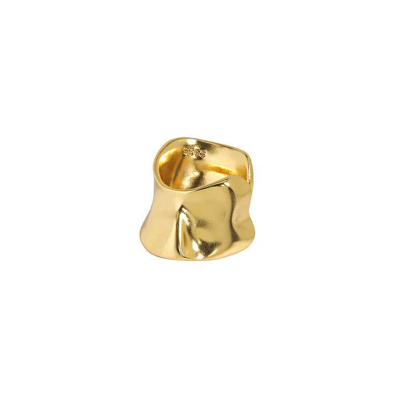 Exaggerated Irregular Sterling Silver Ear Cuff Earring