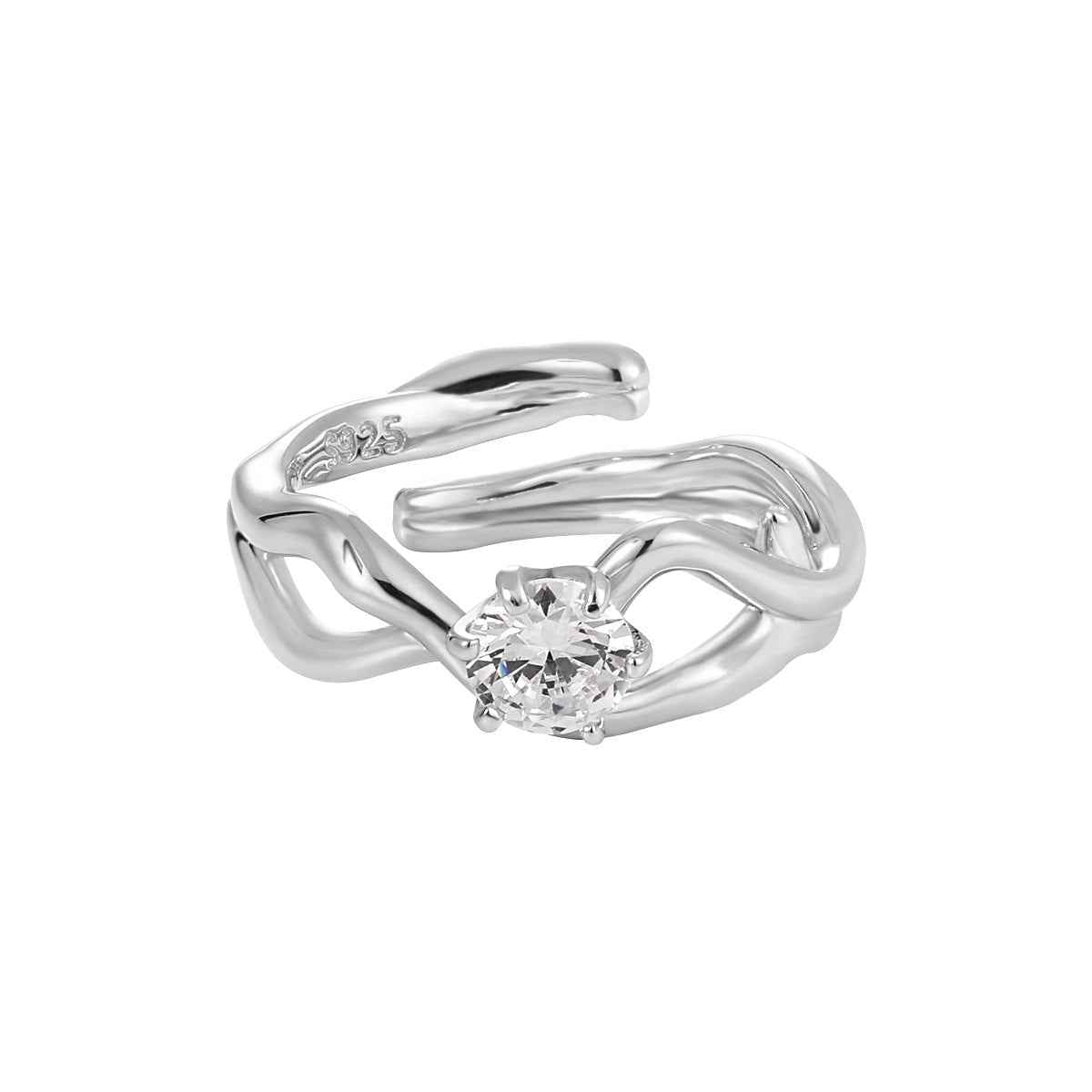 Celeste's Hollow Silver Statement Ring