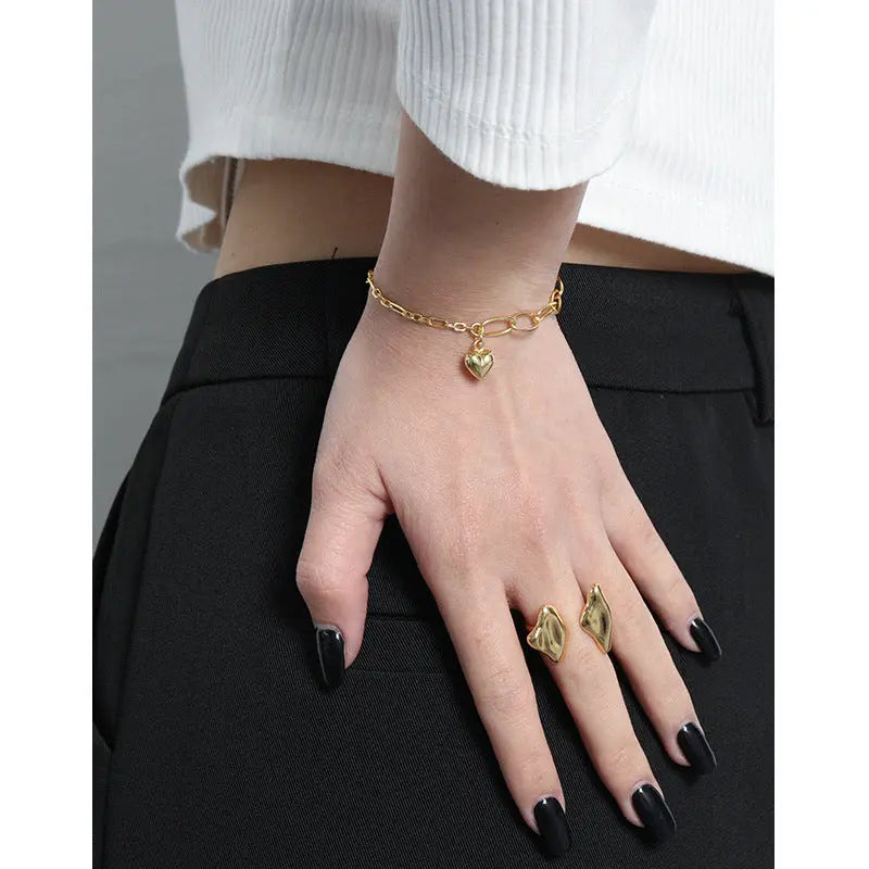 AMORE'S LOVE CHAIN SILVER BRACELET - OPHRASTUDIO