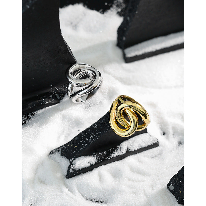 INTERWOVEN ELEGANCE SILVER RING OPHRASTUDIO