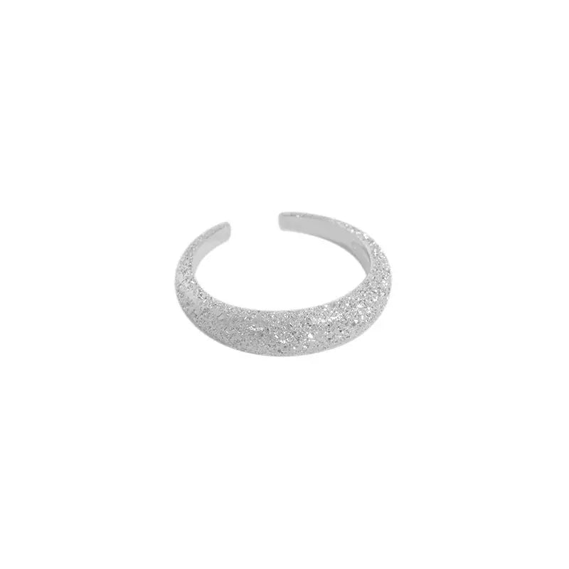 CELESTE'S MATTE GEOMETRIC LUXURY SILVER RING - OPHRASTUDIO