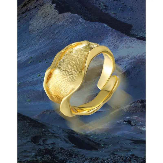 Calypso's Irregular Texture Silver Statement Ring