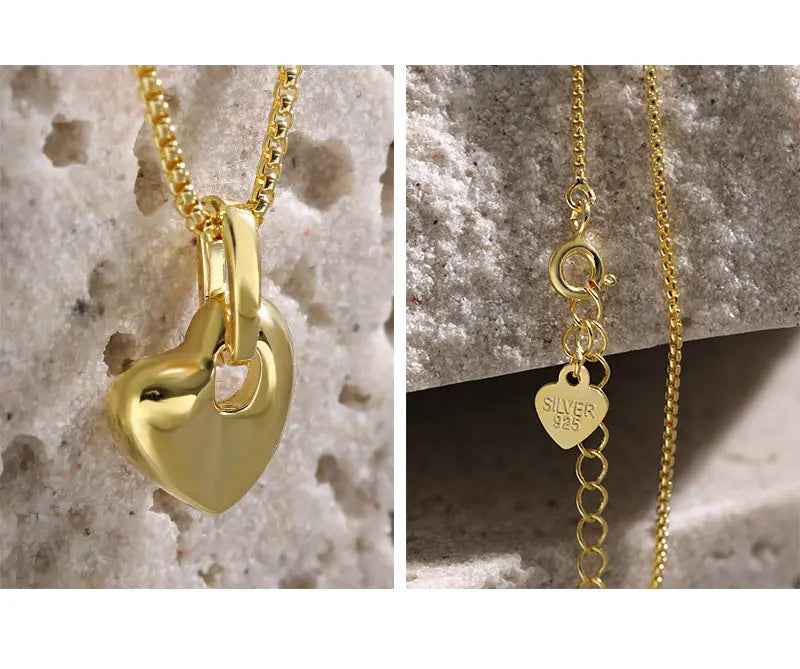Guinevere's Silver Heart Pendant Necklace