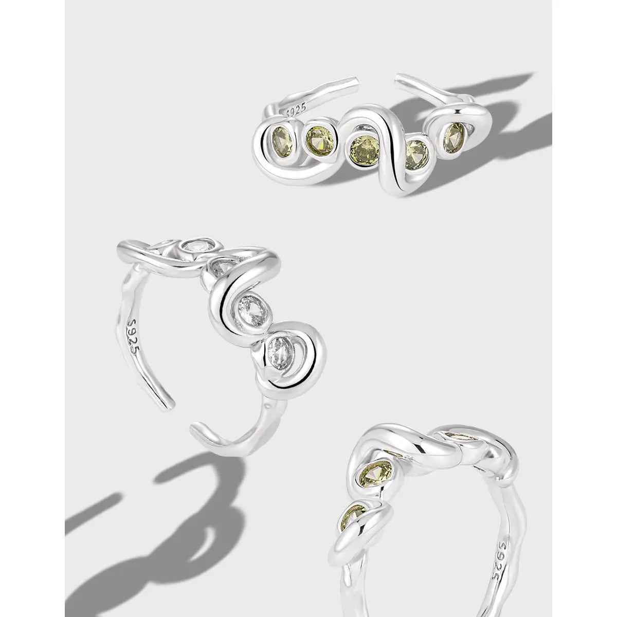 Harmony's Irregular Wavy Silver Statement Ring