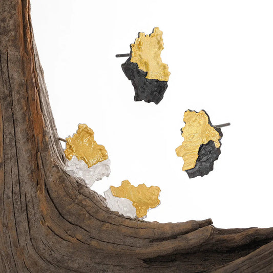 Frosted Flair Silver Stud Earrings