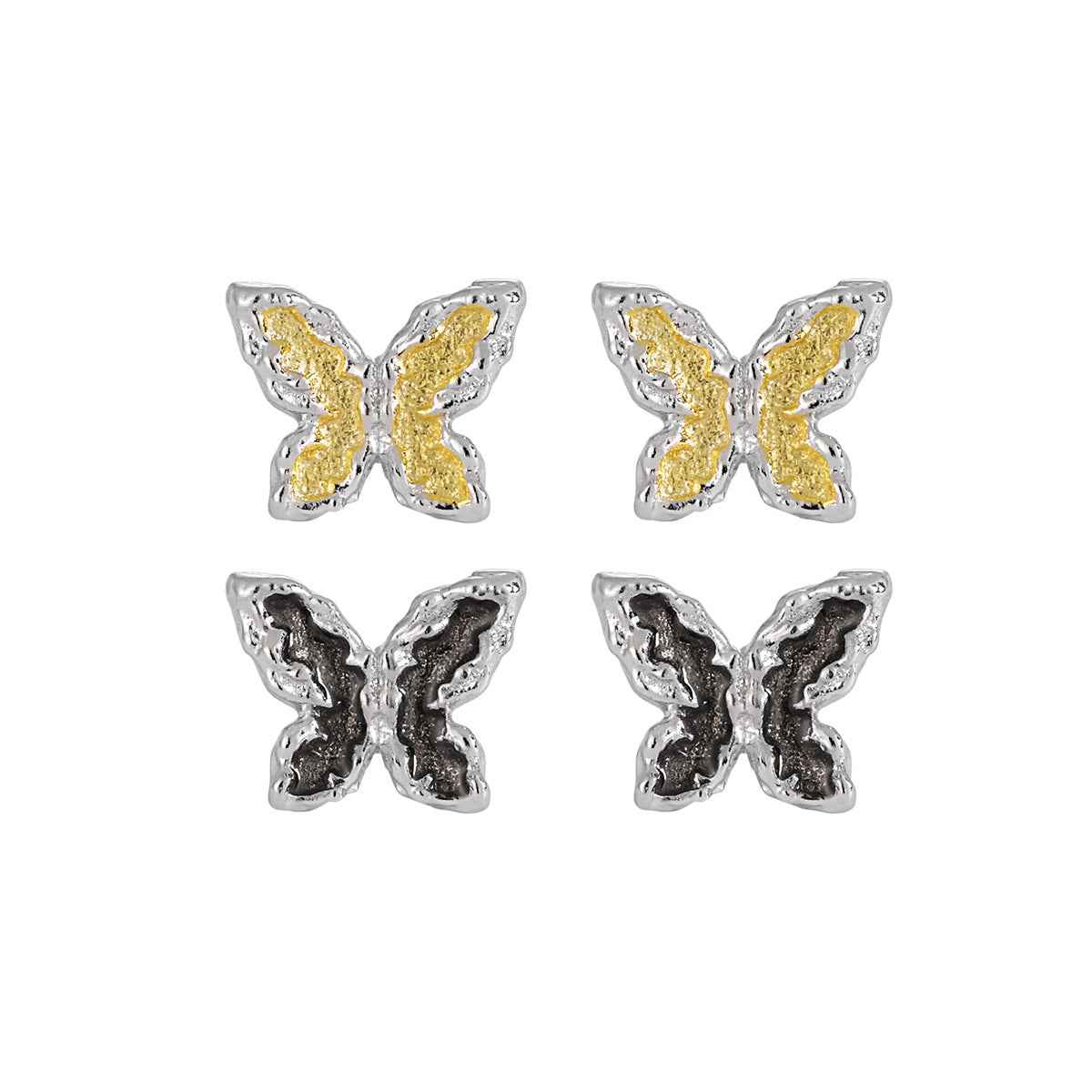 Butterfly Dreams Epoxy Silver Stud Earrings