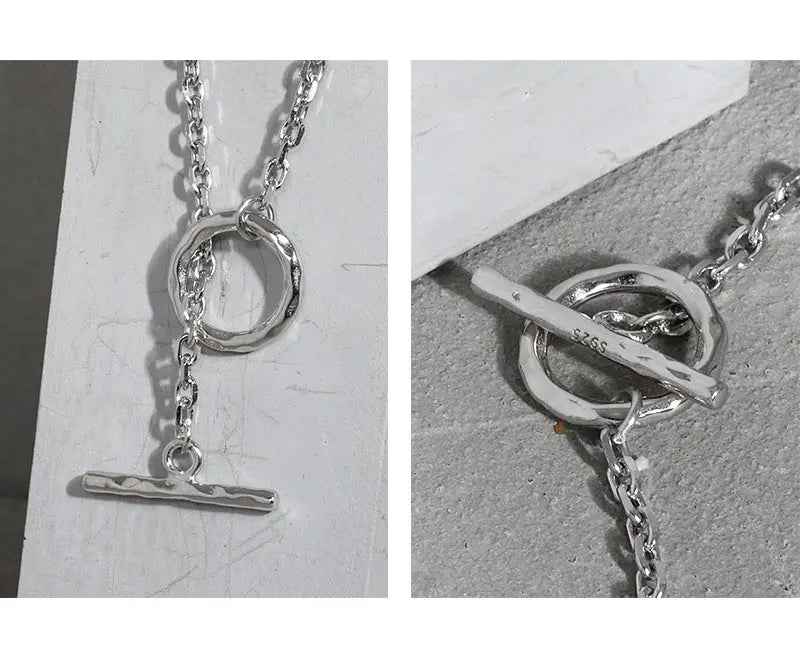 Calista's Ot Buckle Silver Chain Necklace