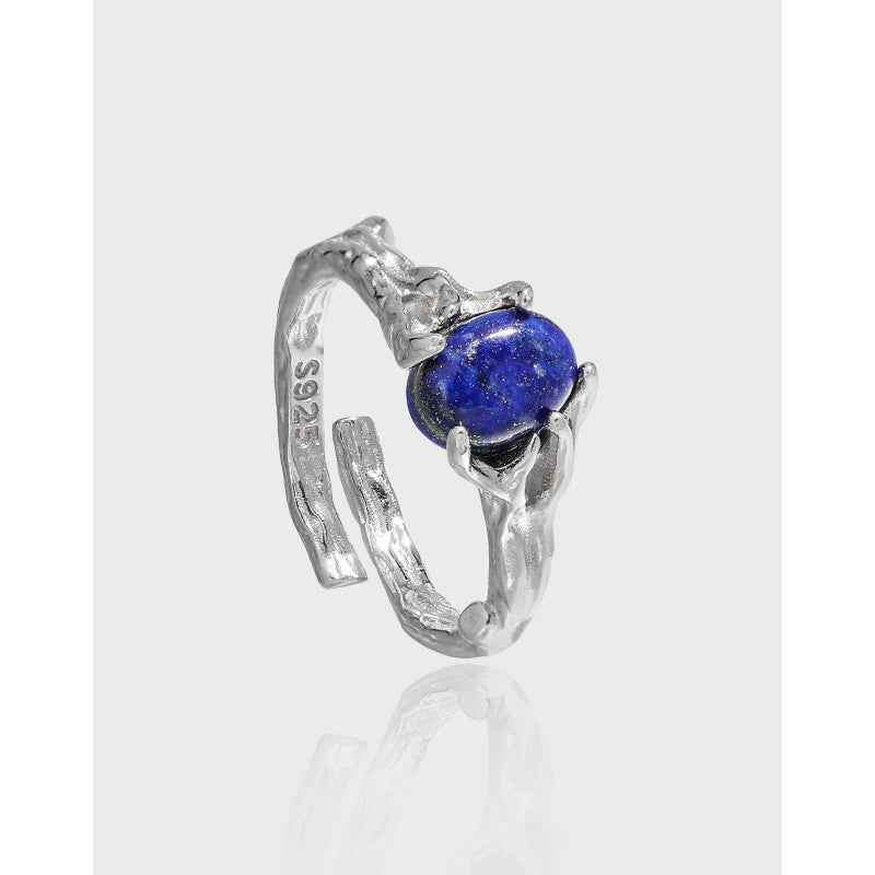 Azure Majesty Silver Lapis Lazuli Ring