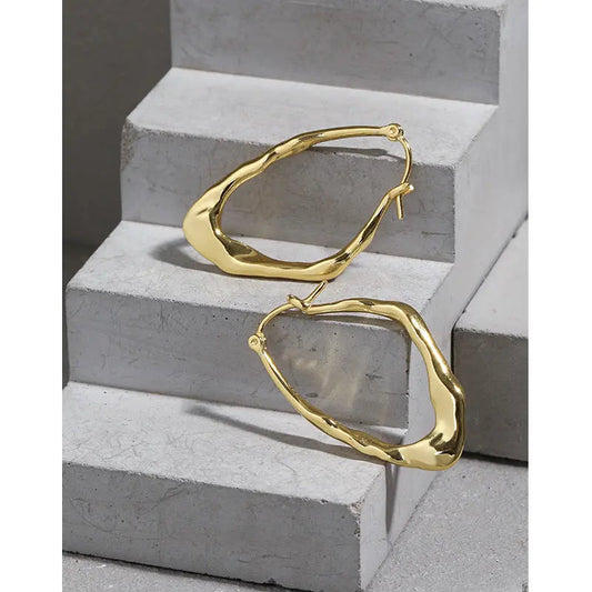 Whispering Whimsy Silver Hoop Earrings