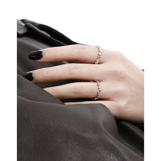 Enchanted Meadow Silver Stacking Ring