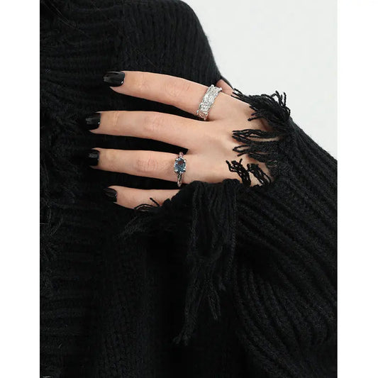 Enchanted Whispers Silver Statement Ring