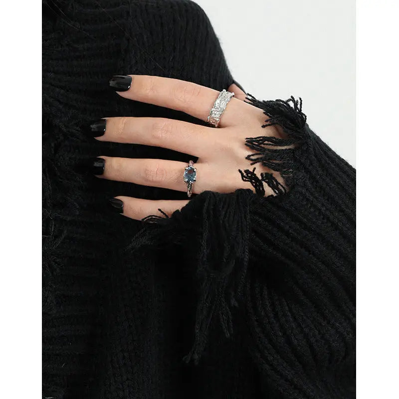 Enchanted Whispers Silver Statement Ring