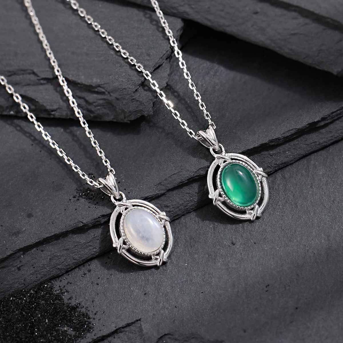 Natural Gemstone Pendant Necklace