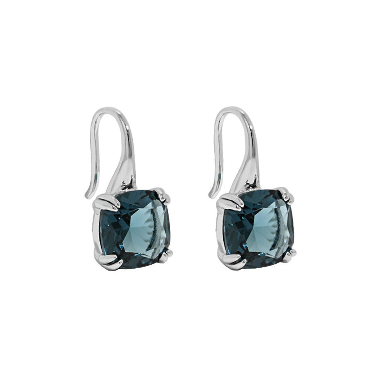 ASTRA'S SPARKLING SQUARE ZIRCON SILVER EARRINGS OPHRASTUDIO