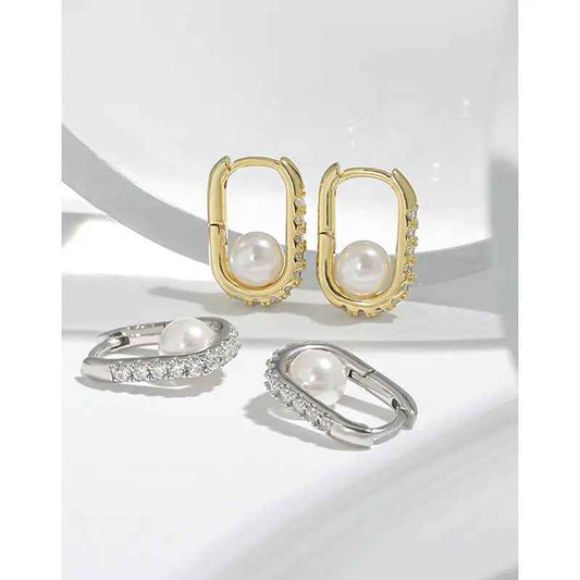 Enchanted Shores Silver Huggie Earrings