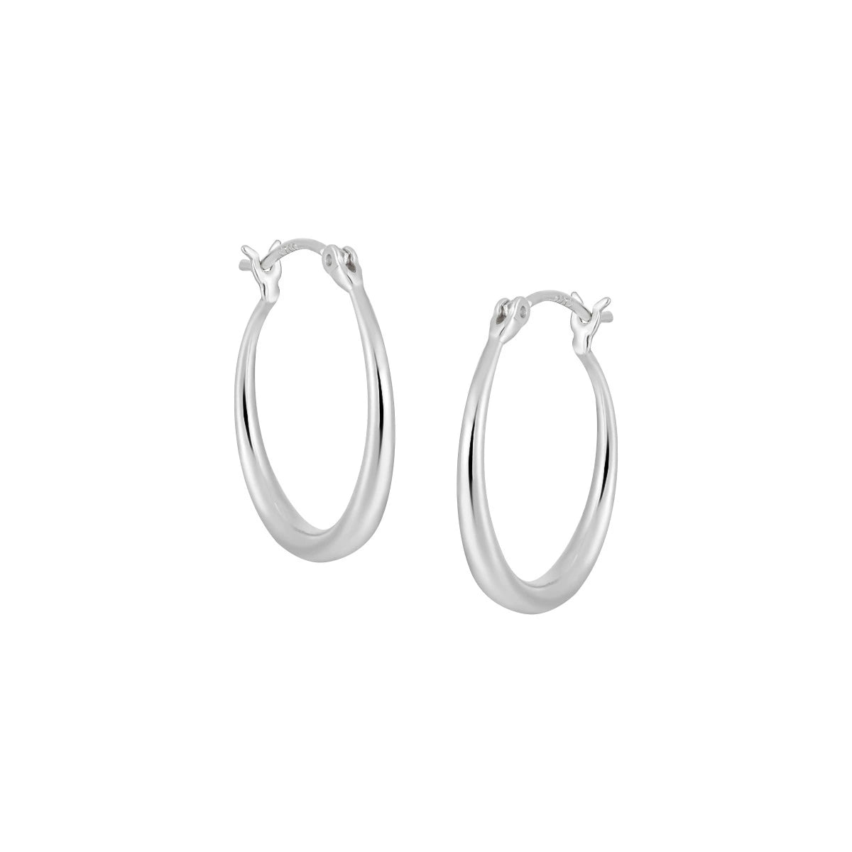 Sleek Minimalist Silver Hoop Earrings OPHRASTUDIO