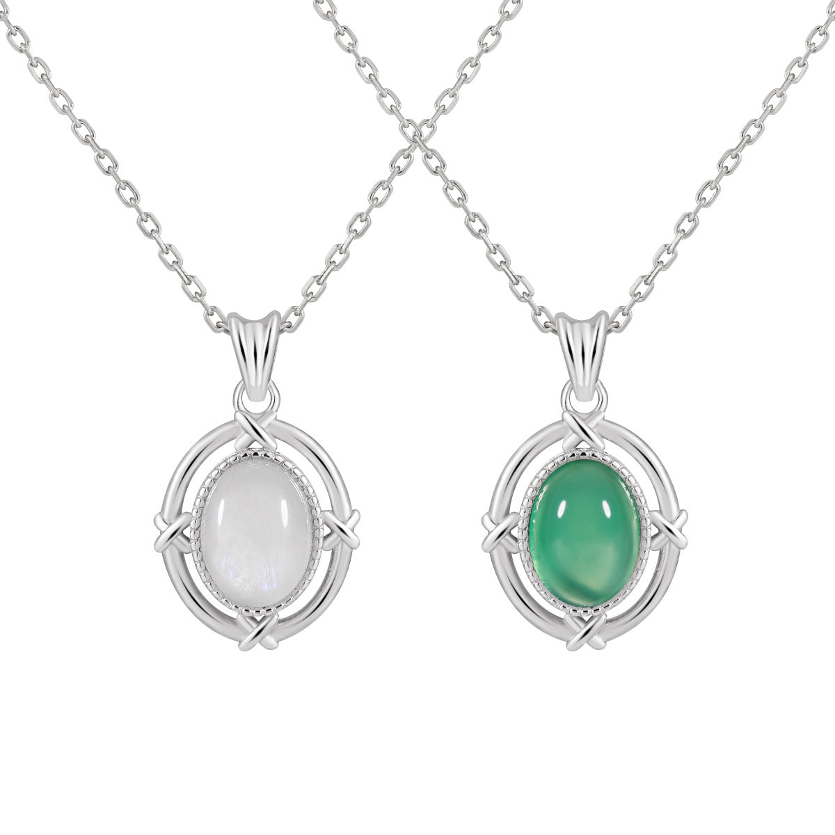 Natural Gemstone Pendant Necklace OPHRASTUDIO