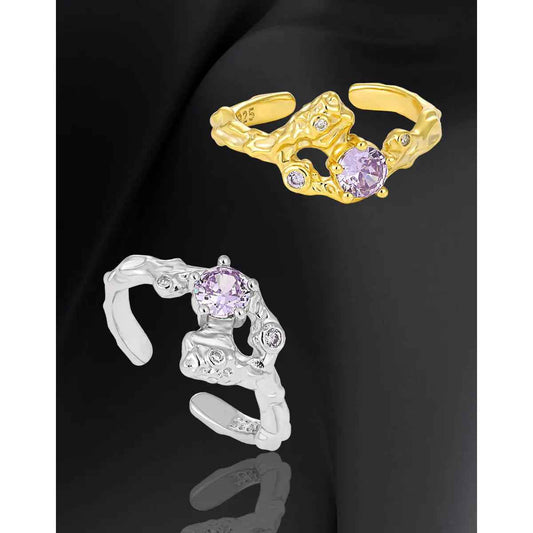 Lilac Dream Silver Statement Ring