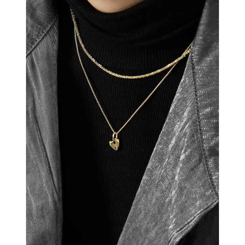 Guinevere's Silver Heart Pendant Necklace