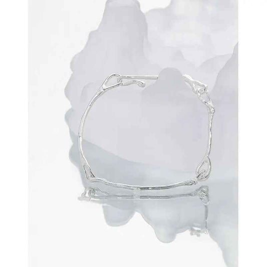 Sylvia's Twisted Branch Silver Chain Bracelet