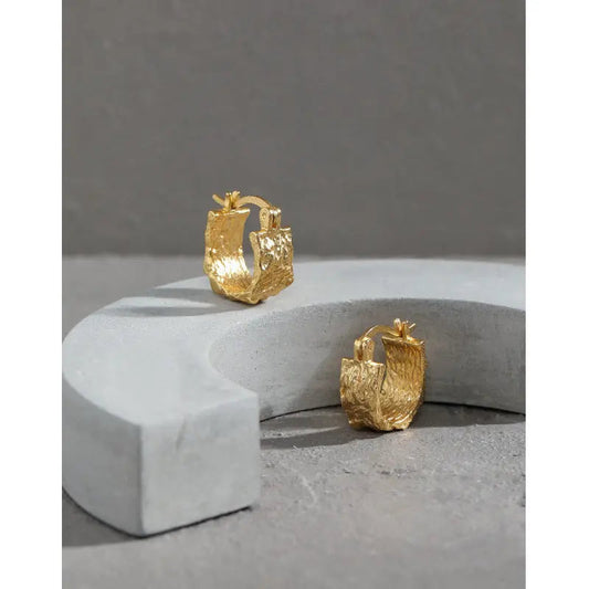 WATER RIPPLE TEXTURE EAR BUCKLES - OPHRASTUDIO