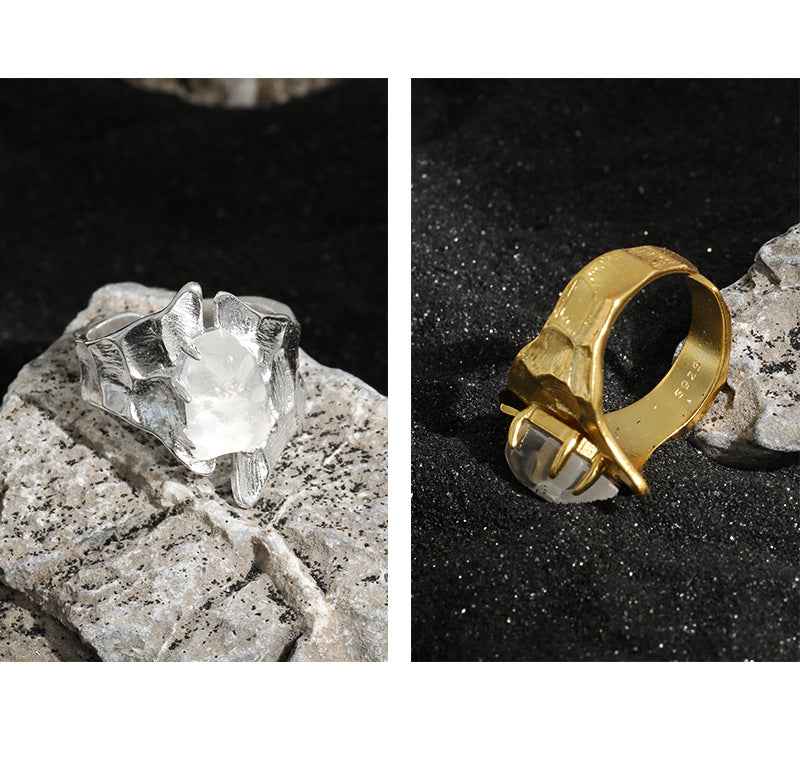 Aurora Silver Crystal Ring
