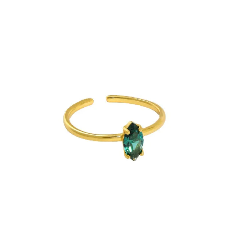Enchanted Emerald Silver Statement Ring