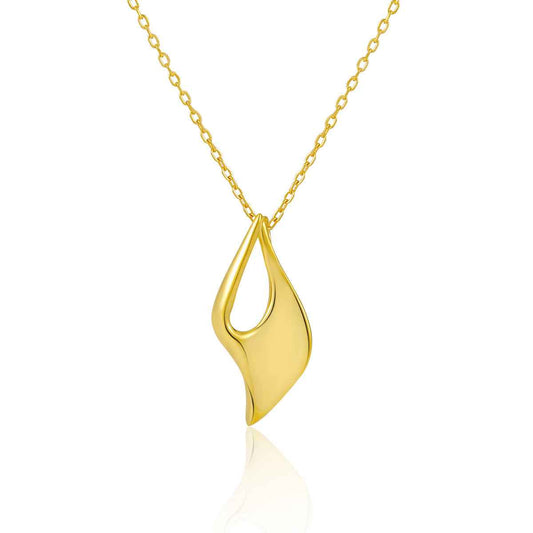 Astrid's Geometric Hollow Silver Pendant Necklace