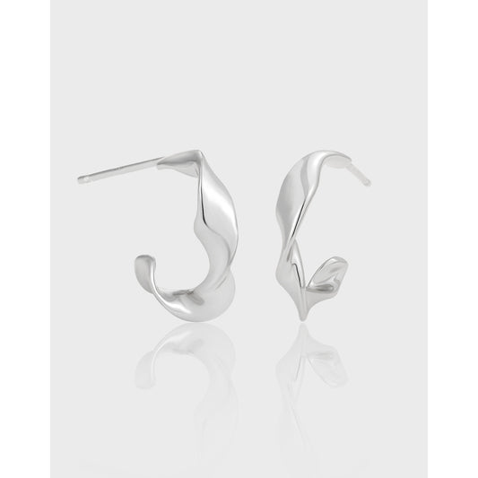 IRREGULAR SMOOTH TWIST STUD EARRINGS OPHRASTUDIO