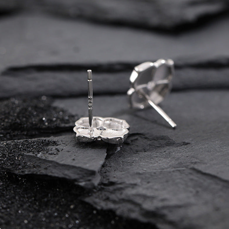 Pavé Zircon Clover Stud Earrings OPHRASTUDIO