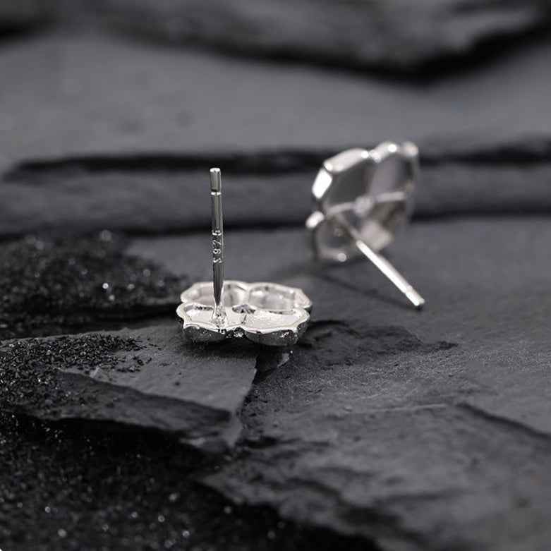 Pavé Zircon Clover Stud Earrings
