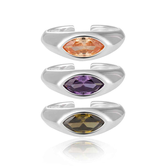 Luxe French Silver Statement Ring
