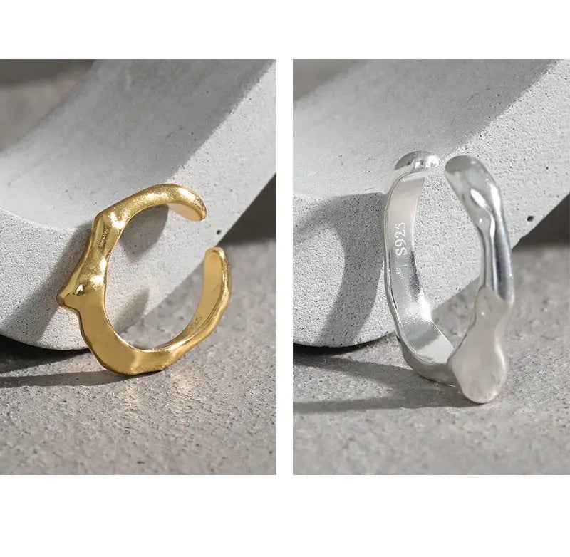 Irregular Sterling Silver Ear Cuff Earring