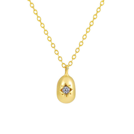 Celestial Spark Silver Pendant Necklace