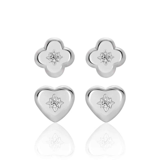 Ophelia's Elegance Silver Stud Earrings
