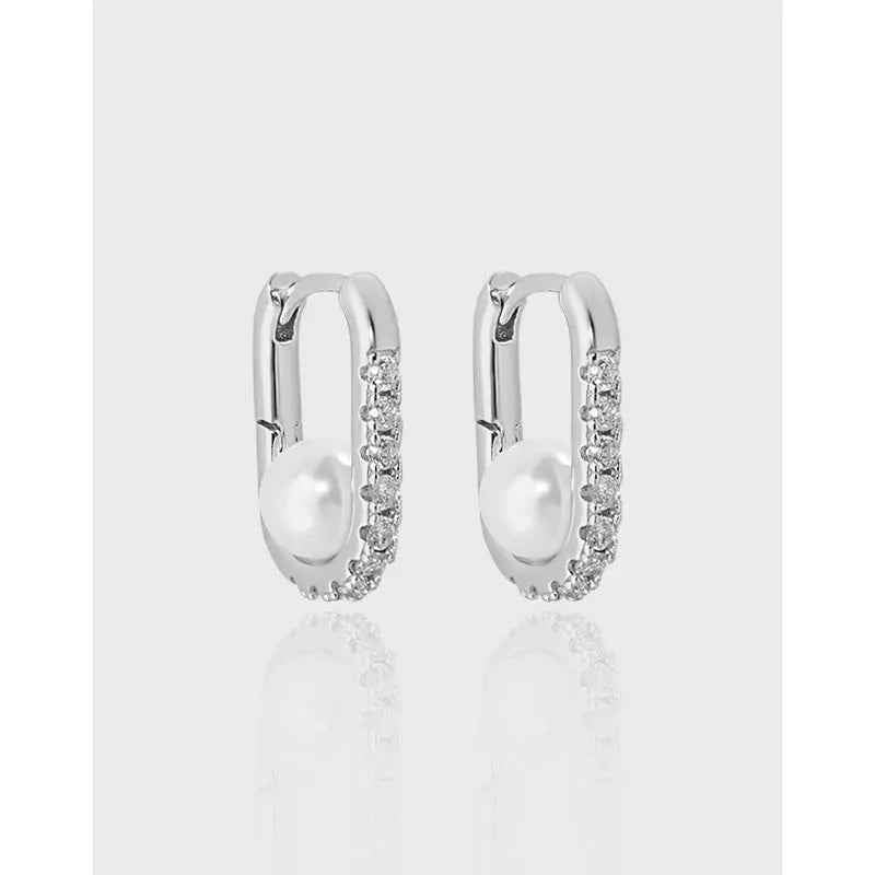 Enchanted Shores Silver Huggie Earrings