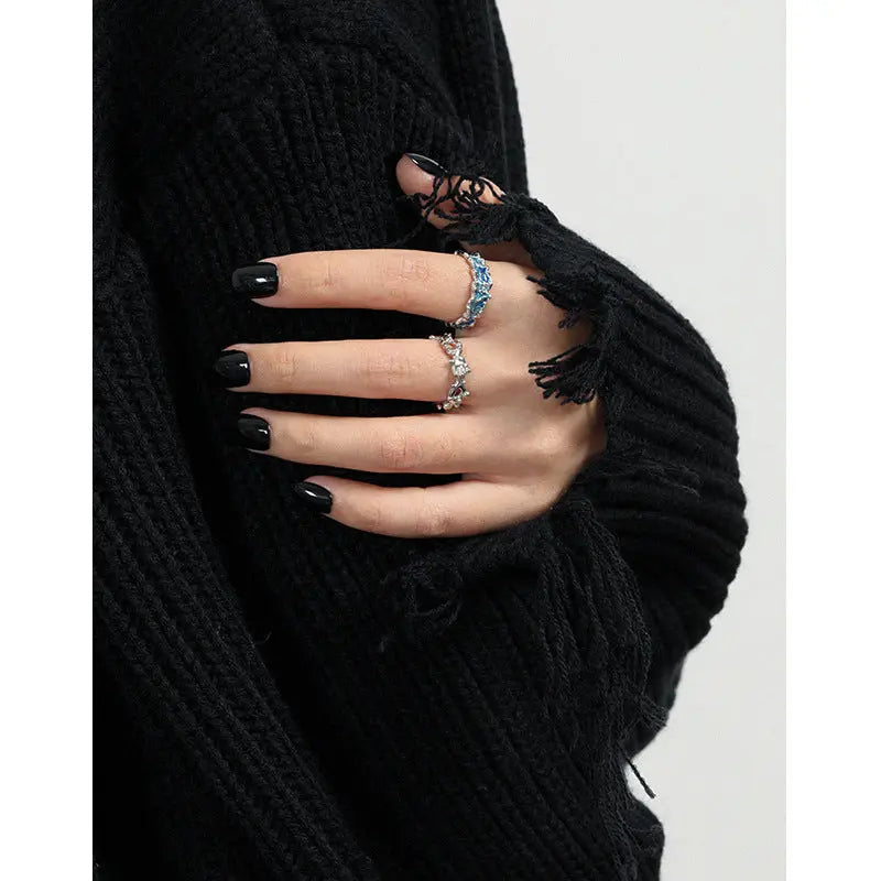 Whimsical Fusion Silver Statement Ring