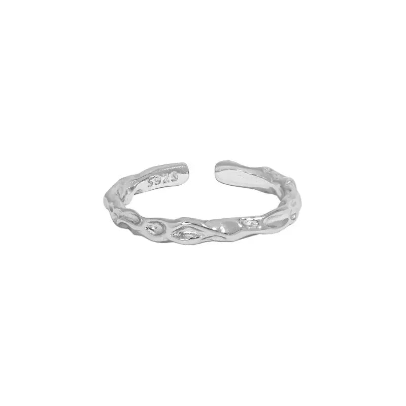 ATHENA'S INDUSTRIAL TEXTURE SILVER RING - OPHRASTUDIO