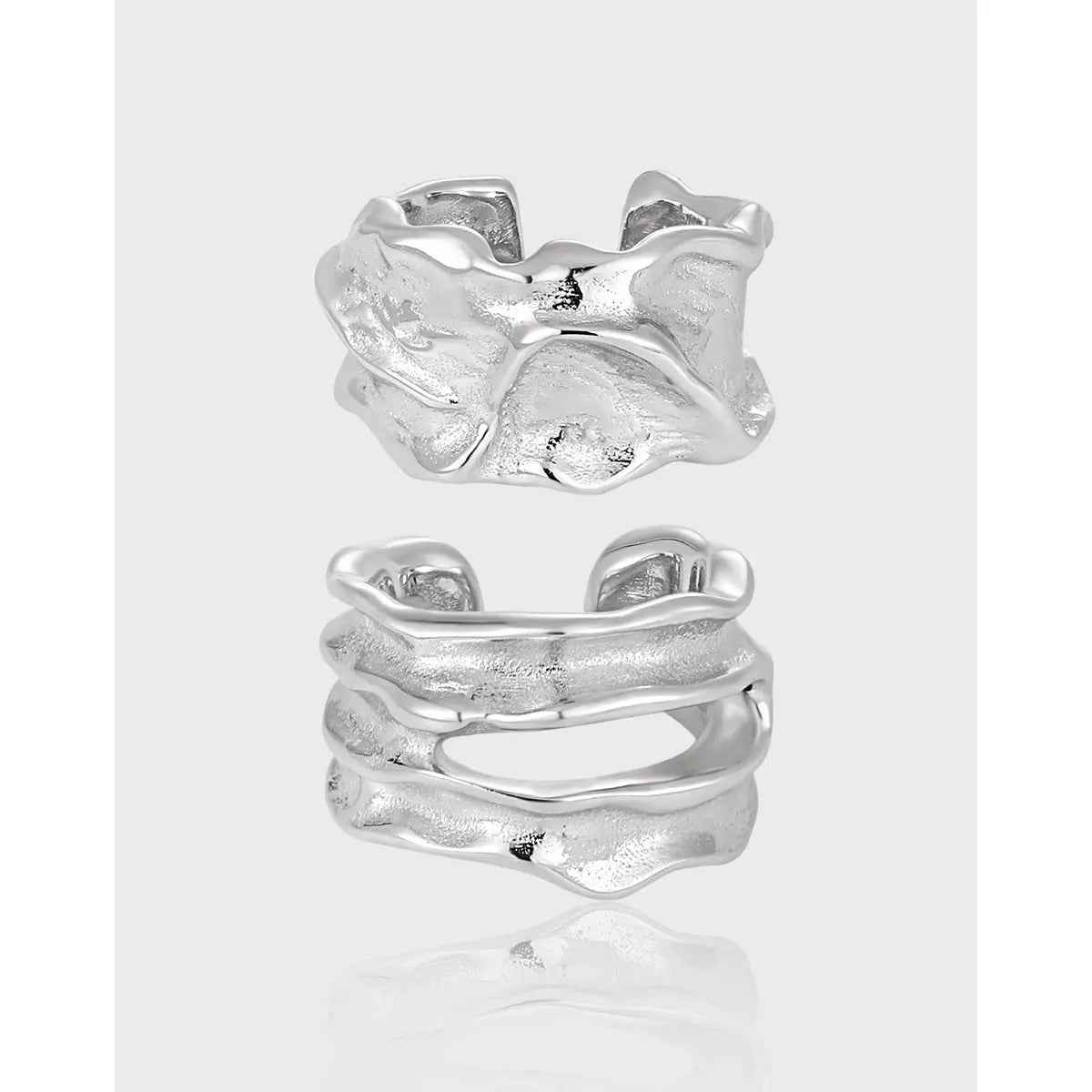 Irregular Bump Sterling Silver Ear Cuff Earring