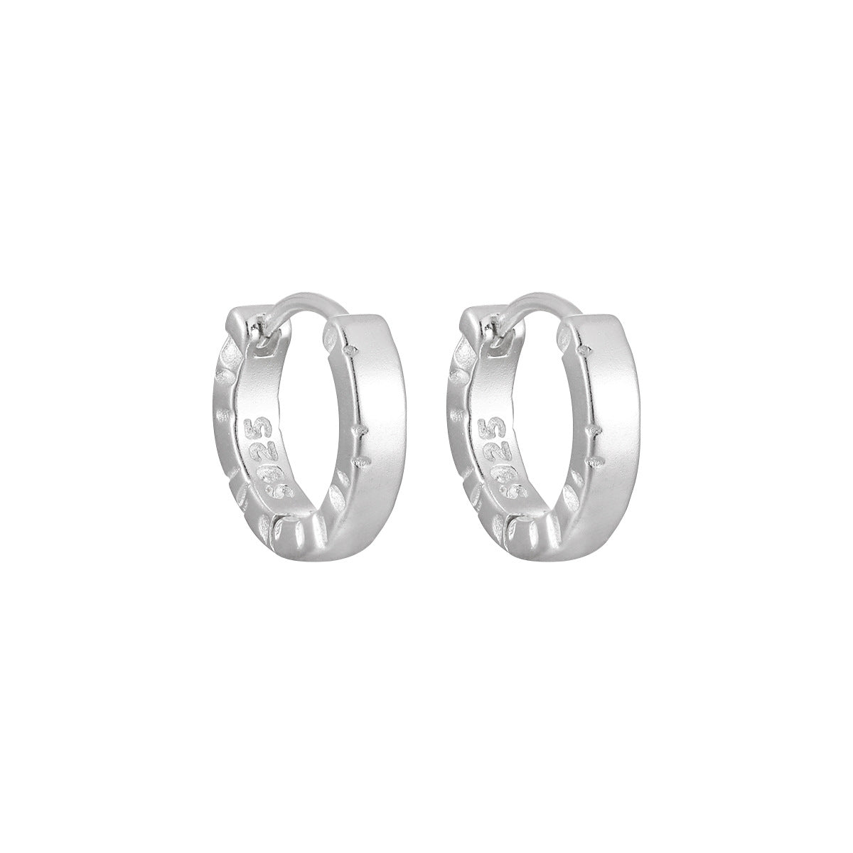 Matte Texture Hoop Earrings OPHRASTUDIO