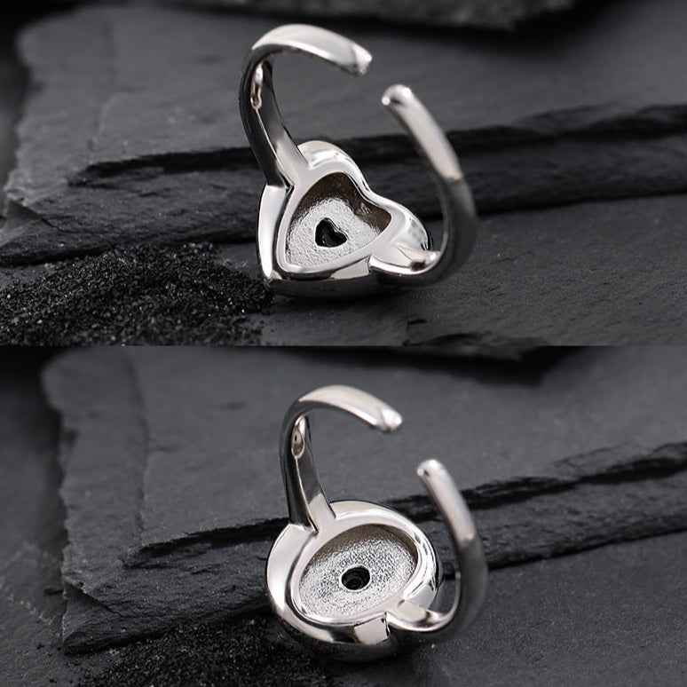 Matte Brushed Black Onyx Statement Ring