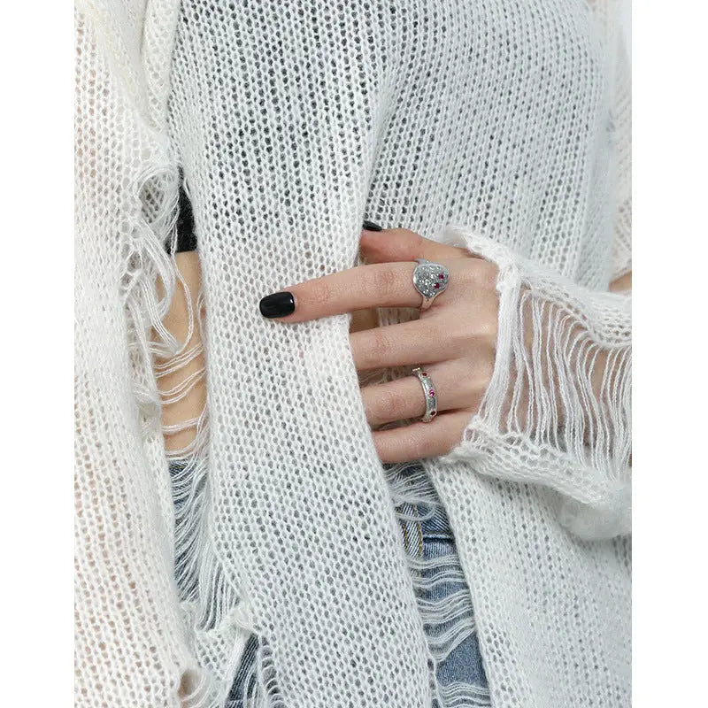 FREYA'S TWILIGHT ZIRCON SILVER RING - OPHRASTUDIO