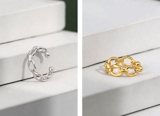 Openwork Chain Ear Cuff Earring OPHRASTUDIO