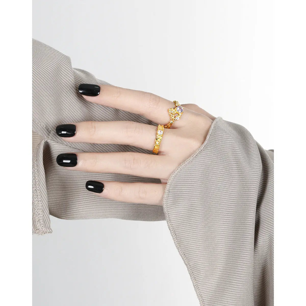 LILAC DREAM ZIRCON SILVER RING - OPHRASTUDIO