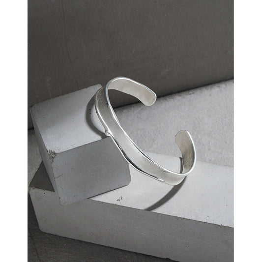 Enchanted Brushstrokes Silver Cuff Bracelet