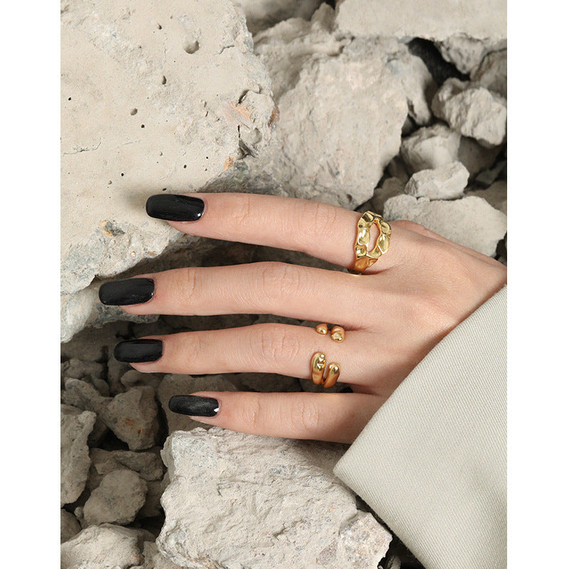 CELESTE'S DOUBLE-LAYER SILVER RING - OPHRASTUDIO